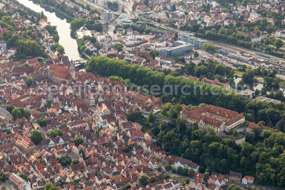 Aerial photograph Tübingen - Castle of Hohen Tuebingen in Tuebingen in the state Baden-Wurttemberg, Germany