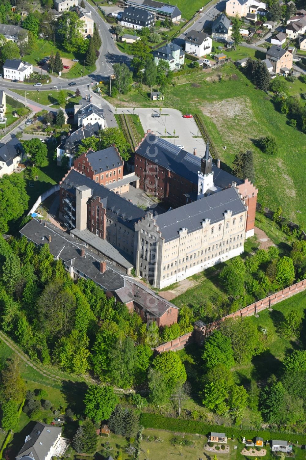 Aerial photograph Stollberg/Erzgeb. - Castle of Hoheneck in Stollberg/Erzgeb. in the state Saxony, Germany