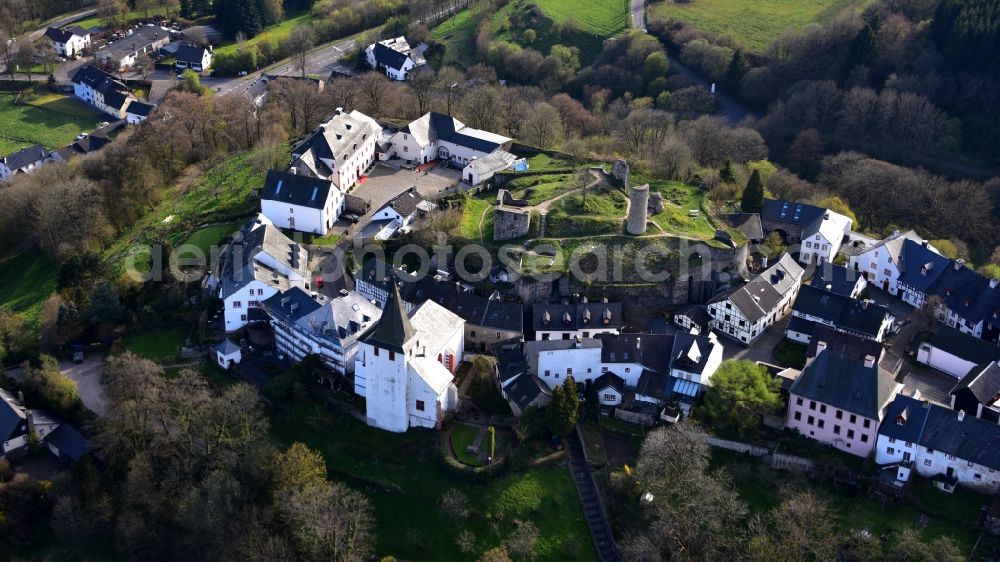 Aerial image Kronenburg - Castle of in Kronenburg in the state North Rhine-Westphalia, Germany