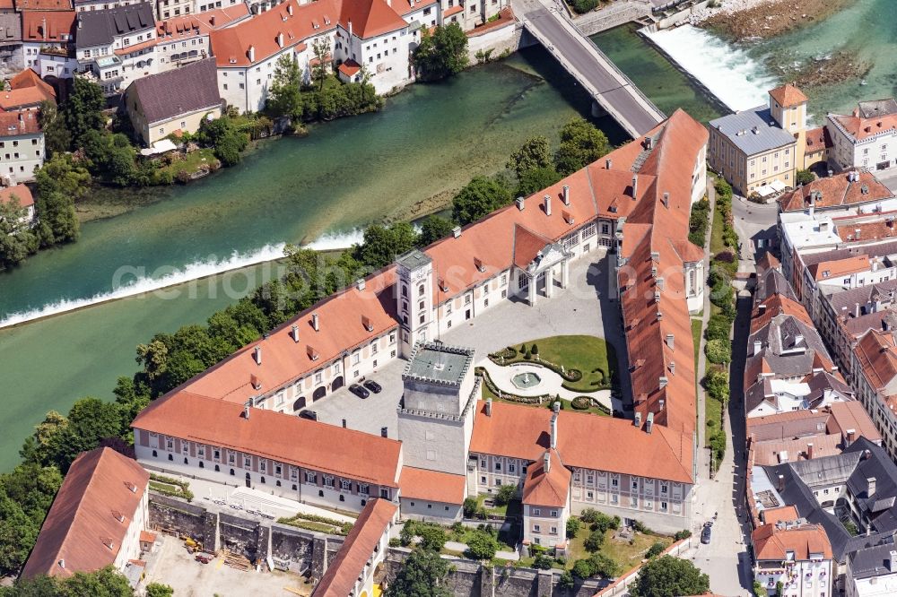 Steyr from above - Castle of Lamberg in Steyr in Oberoesterreich, Austria