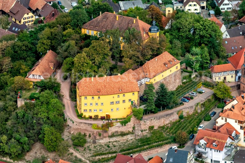 Aerial image Mahlberg - Castle of in Mahlberg in the state Baden-Wurttemberg, Germany