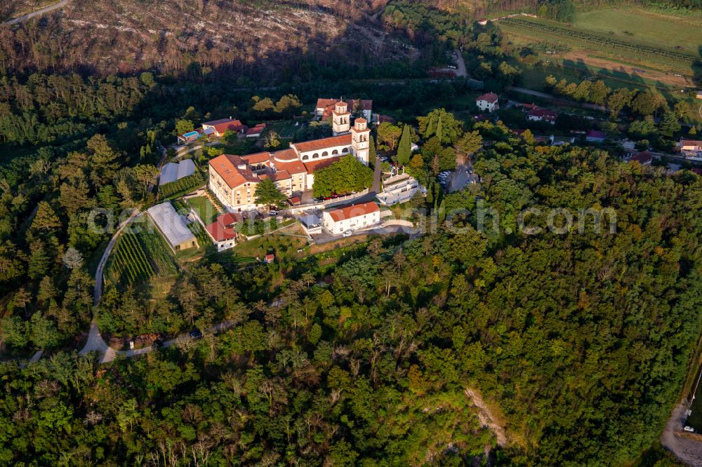 Miren from the bird's eye view: Castle of Miren Castle / Mirenski grad in Miren in Nova Gorica, Slovenia