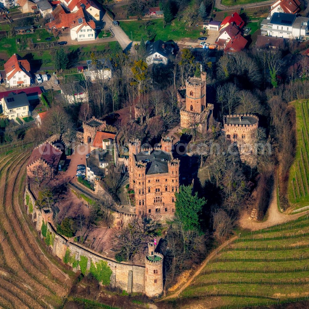 Aerial image Ortenberg - Castle of in Ortenberg in the state Baden-Wurttemberg, Germany