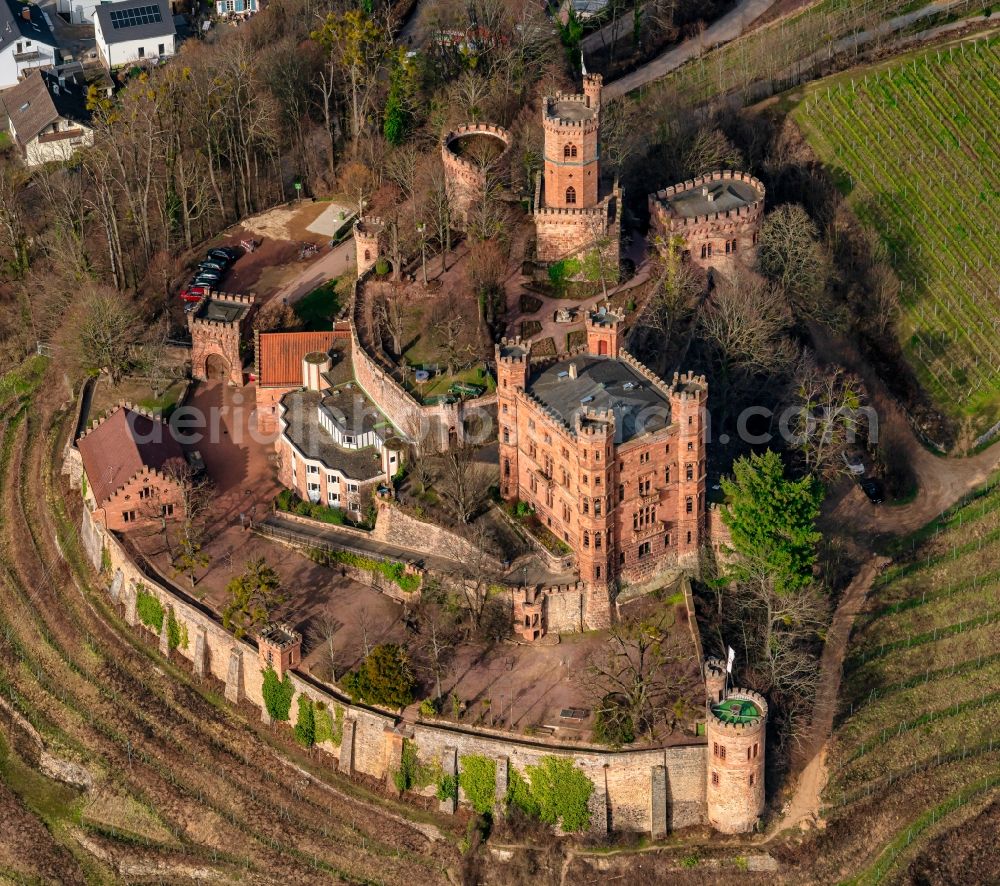 Aerial image Ortenberg - Castle of in Ortenberg in the state Baden-Wuerttemberg, Germany
