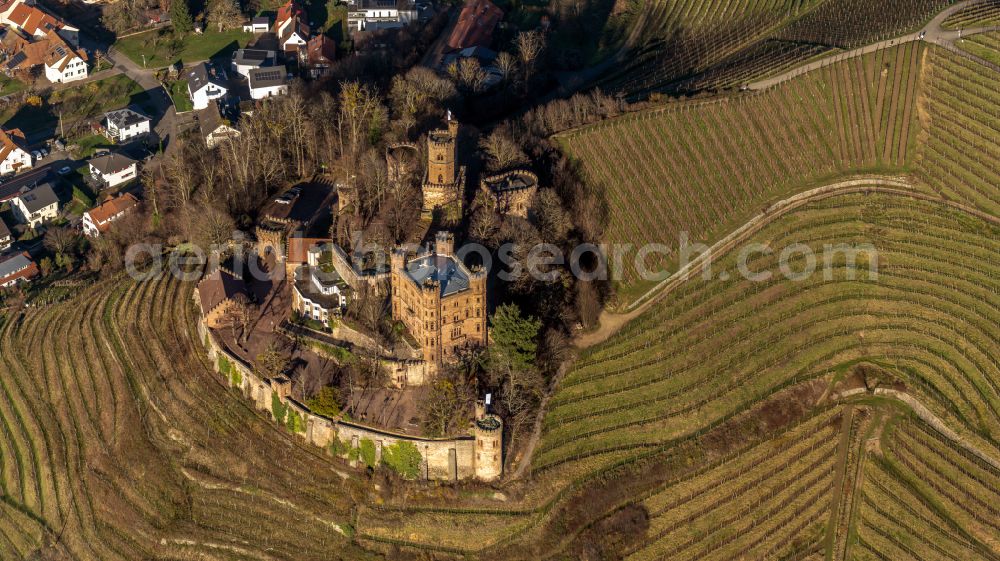 Ortenberg from above - Castle of in Ortenberg in the state Baden-Wuerttemberg, Germany