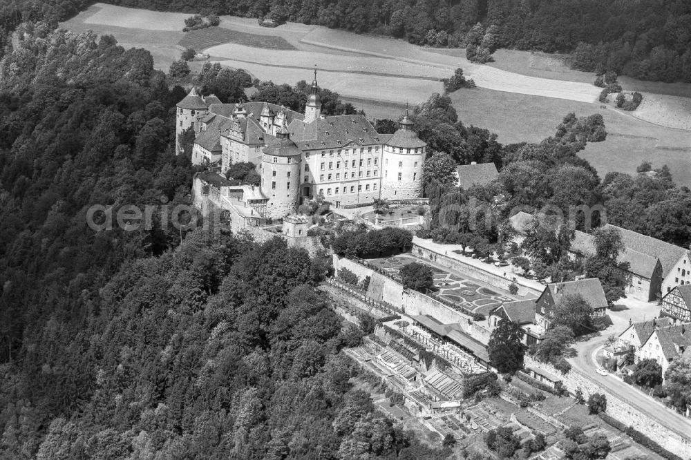 Aerial image Langenburg - Castle of at the center of in Langenburg in the state Baden-Wuerttemberg, Germany