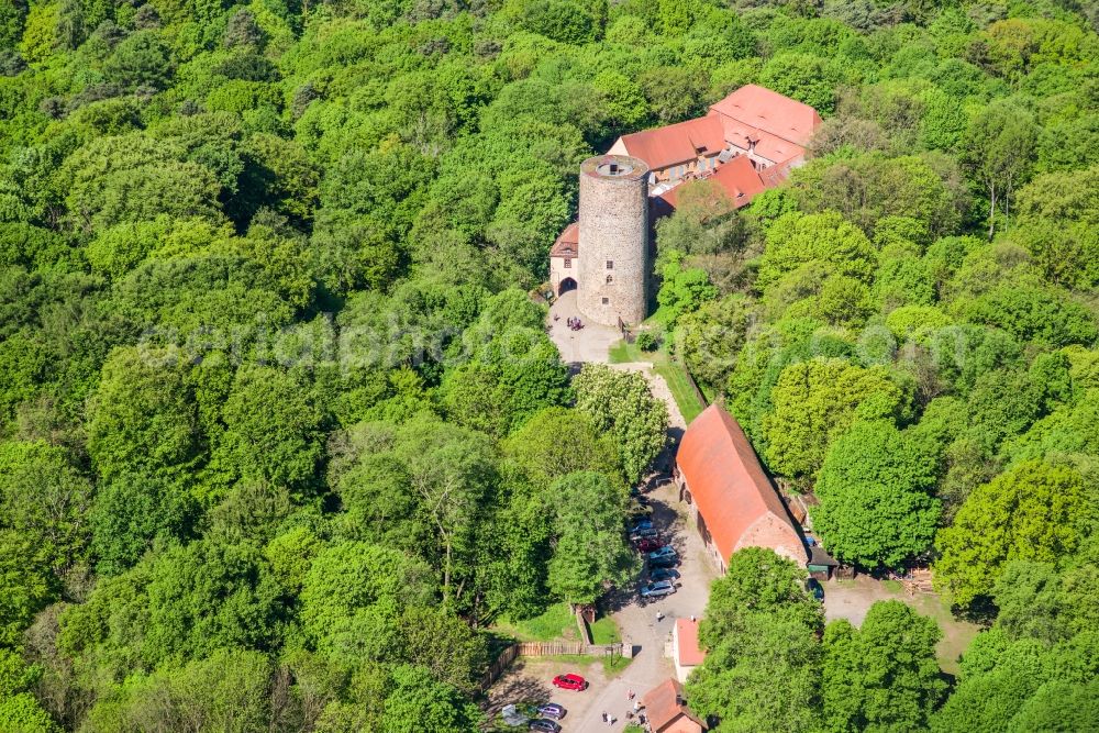 Aerial image Rabenstein/Fläming - Castle of Schloss in the district Raben in Rabenstein/Flaeming in the state Brandenburg, Germany