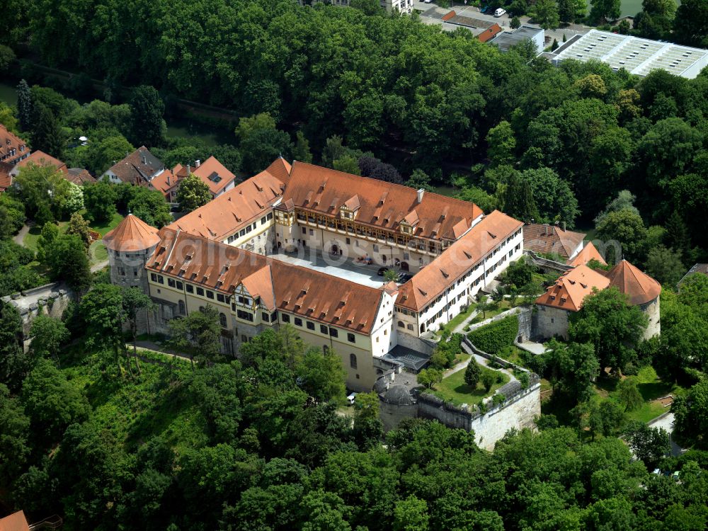Aerial image Tübingen - Castle of Schloss Hohentuebingen with Museum Alte Kulturen | in Tuebingen in the state Baden-Wurttemberg, Germany