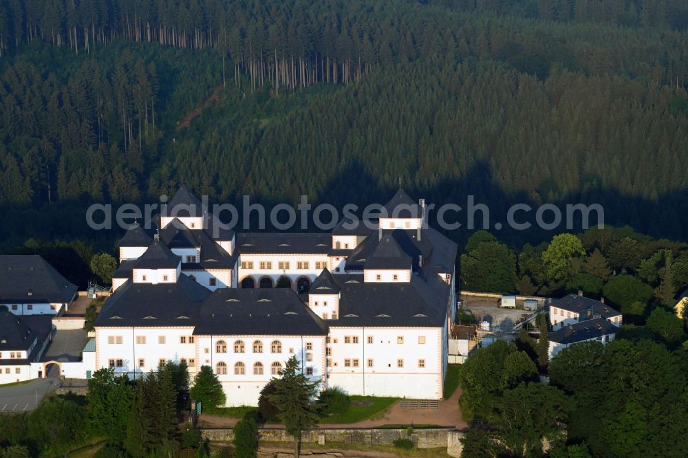 Augustusburg from above - Castle of Schloss and theater in Augustusburg in the state Saxony