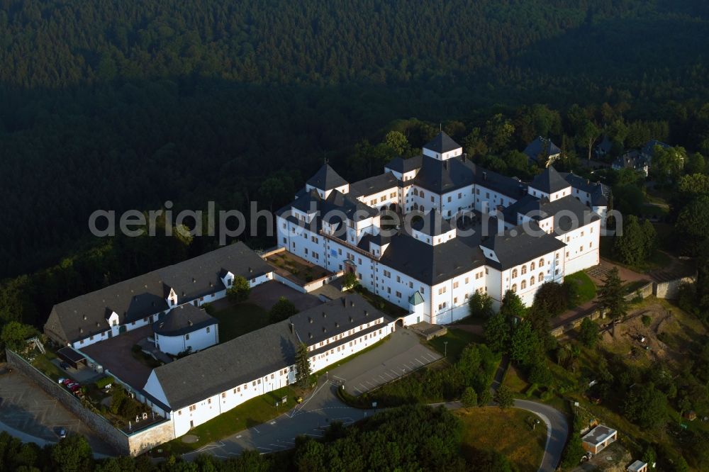 Aerial image Augustusburg - Castle of Schloss and theater in Augustusburg in the state Saxony