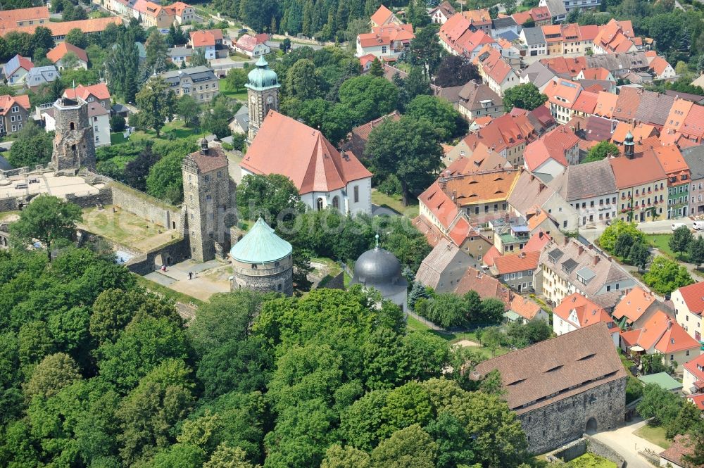 Aerial photograph Stolpen - Castle of Schloss in Stolpen in the state Saxony, Germany