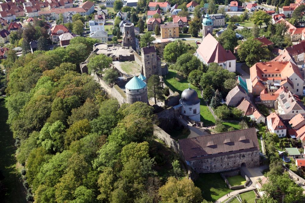 Aerial photograph Stolpen - Castle of Schloss in Stolpen in the state Saxony, Germany
