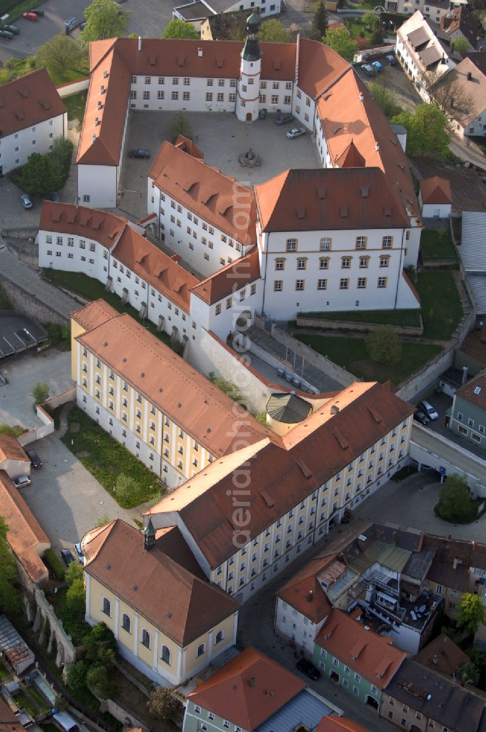 Aerial image Sulzbach-Rosenberg - Castle of Schloss in Sulzbach-Rosenberg in the state Bavaria