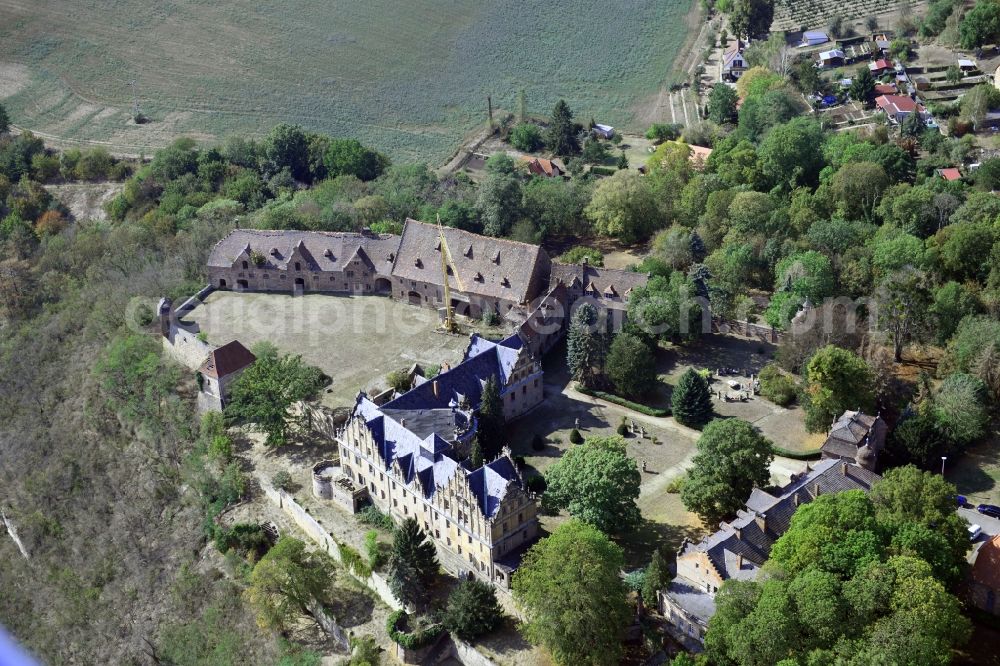 Aerial photograph Vitzenburg - Castle of in Vitzenburg in the state Saxony-Anhalt, Germany