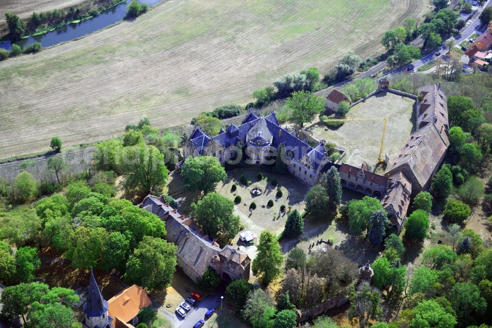 Aerial image Vitzenburg - Castle of in Vitzenburg in the state Saxony-Anhalt, Germany
