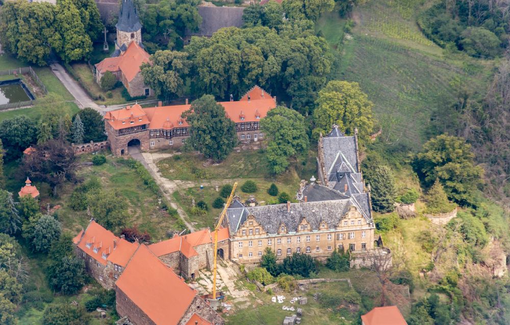 Vitzenburg from the bird's eye view: Castle of in Vitzenburg in the state Saxony-Anhalt, Germany