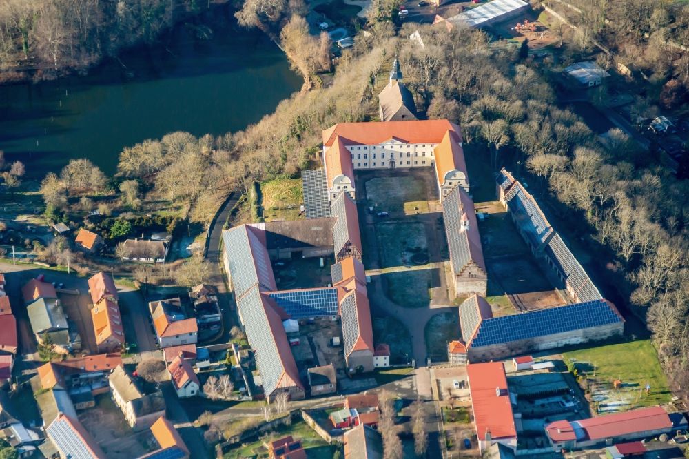 Walbeck from the bird's eye view: Castle of in Walbeck in the state Saxony-Anhalt, Germany