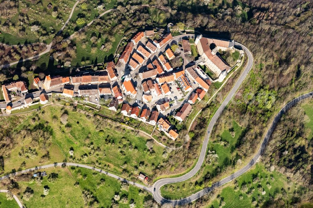 Aerial photograph Waldenburg - Castle of Waldenburg in Waldenburg in the state Baden-Wurttemberg, Germany