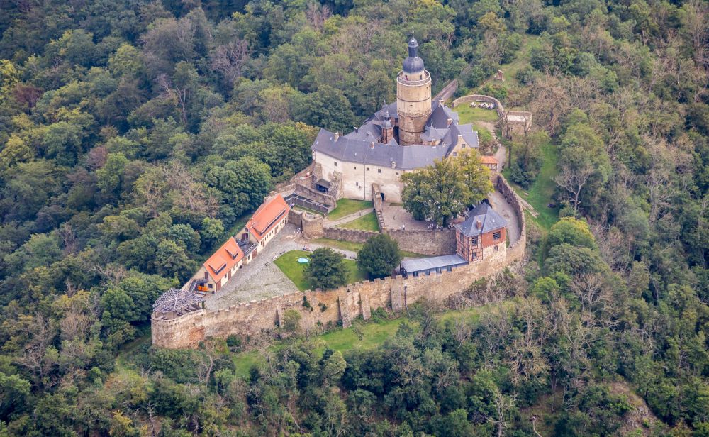 Aerial image Falkenstein/Harz - Castle of the fortress in Falkenstein/Harz in the state Saxony-Anhalt, Germany