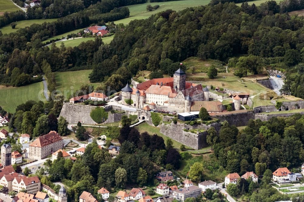 Kronach from the bird's eye view: Castle of the fortress Festung Rosenberg Kronach in Kronach in the state Bavaria, Germany