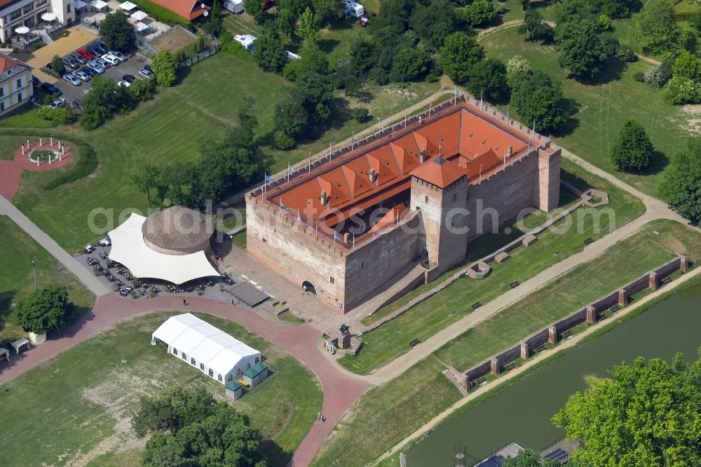Gyula from above - Castle of the fortress Gyulai var in Gyula in Bekes, Hungary