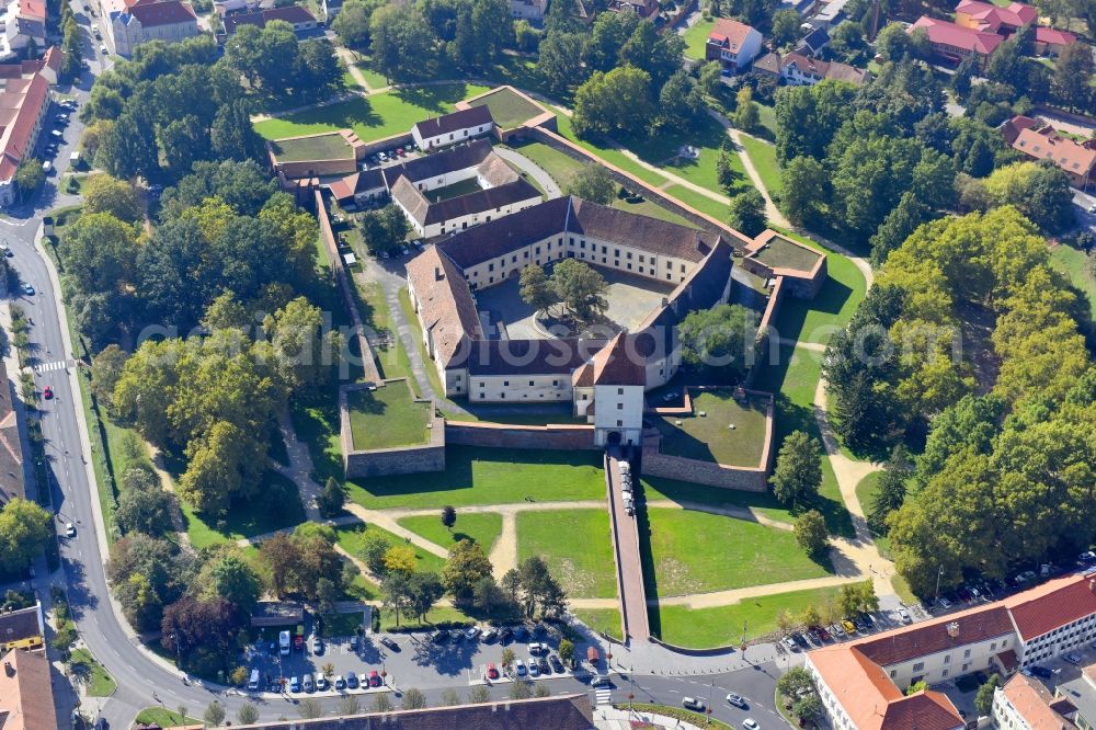 Sarvar from above - Castle of the fortress Nadasdy on street Varkeruelet in Sarvar in Vas, Hungary