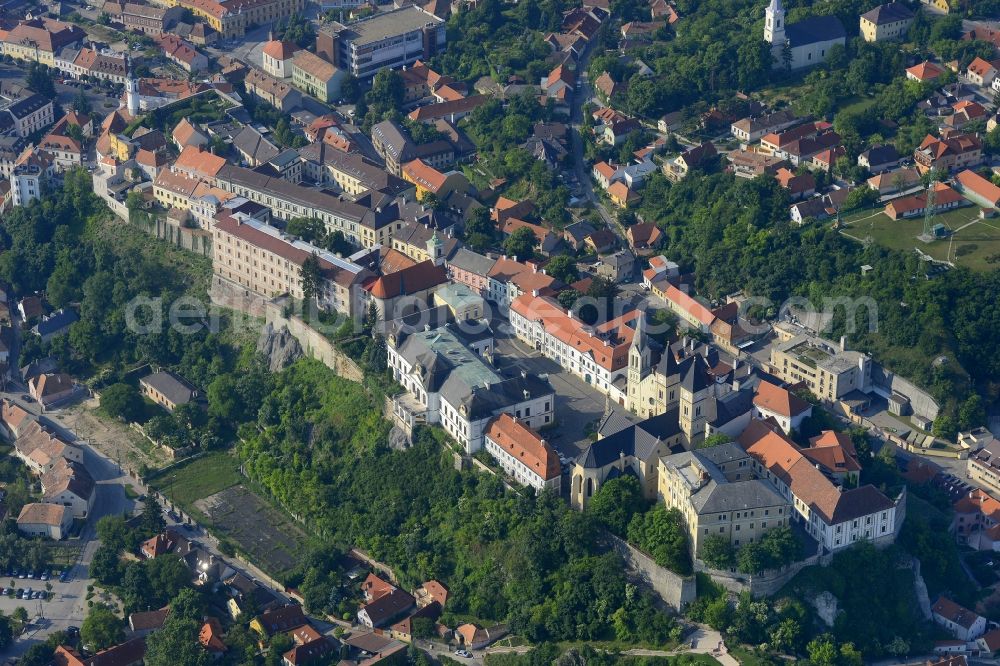 Veszprem from the bird's eye view: Castle of the fortress in Veszprem in Wesprim, Hungary