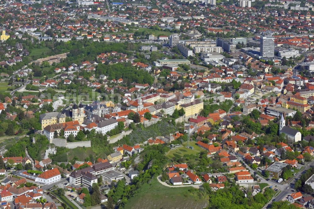 Aerial image Veszprem - Castle of the fortress in Veszprem in Wesprim, Hungary
