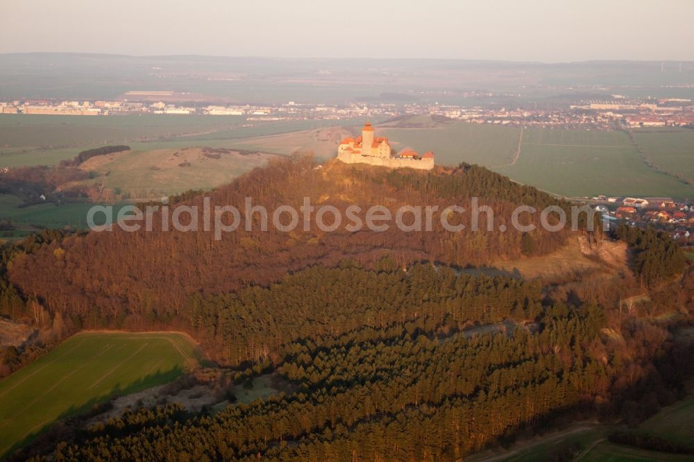 Aerial image Amt Wachsenburg - Castle of the fortress Wachsenburg in Amt Wachsenburg in the state Thuringia