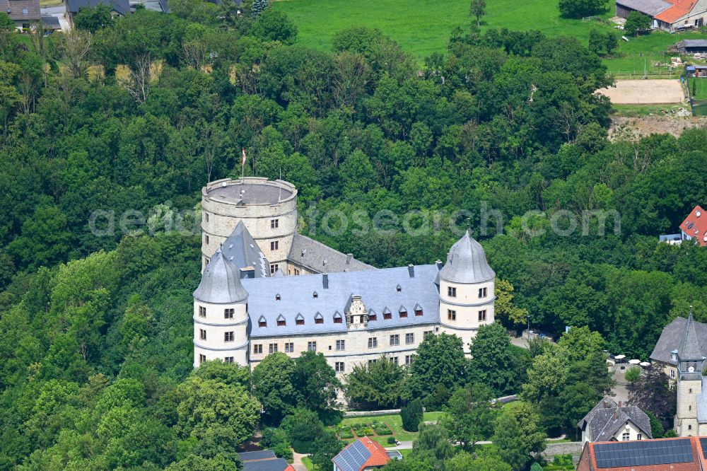 Aerial photograph Büren - Castle of the fortress Wewelsburg on Burgwall in Bueren in the state North Rhine-Westphalia