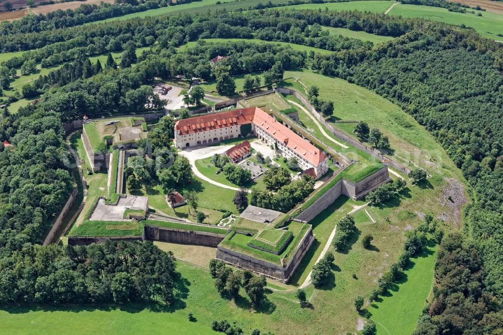 Aerial image Weißenburg in Bayern - Castle of the Hohenzollernfestung Wuelzburg in Weissenburg in the state of Bavaria