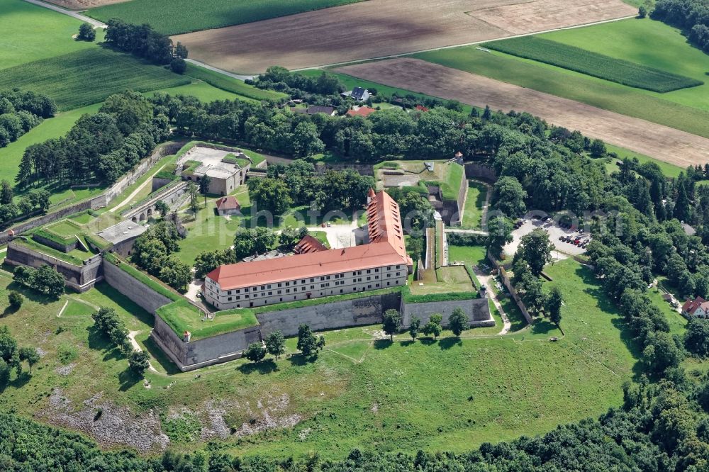 Aerial photograph Weißenburg in Bayern - Castle of the Hohenzollernfestung Wuelzburg in Weissenburg in the state of Bavaria