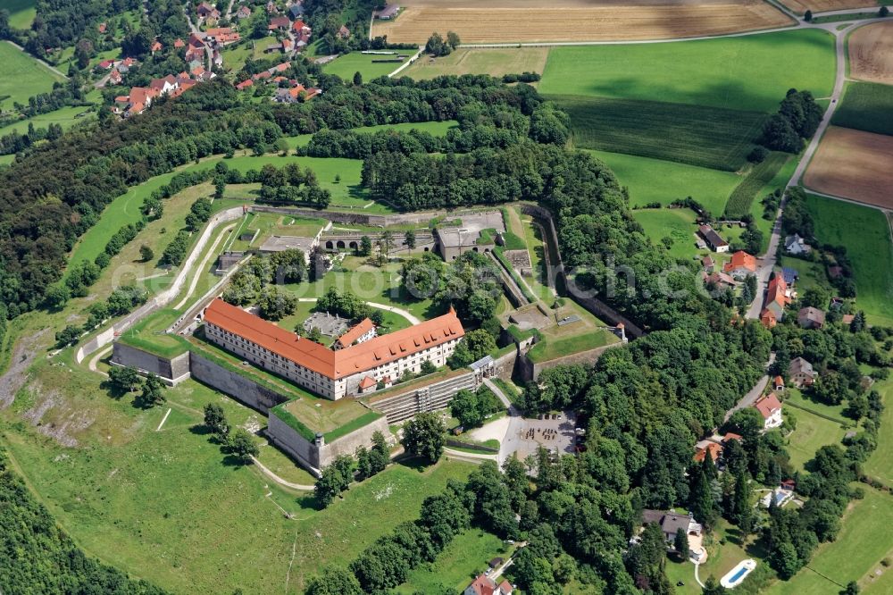Weißenburg in Bayern from above - Castle of the Hohenzollernfestung Wuelzburg in Weissenburg in the state of Bavaria