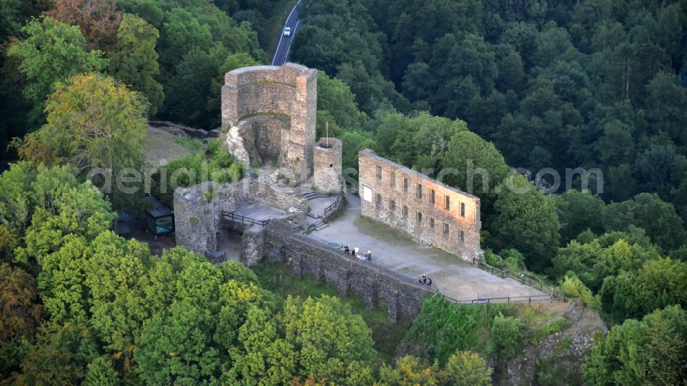 Aerial photograph Windeck - Castle ruins in Windeck in the state North Rhine-Westphalia, Germany