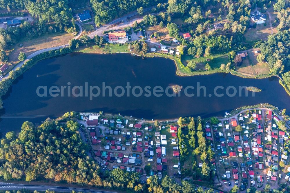 Aerial photograph Ludwigswinkel - Camping with caravans and tents in Ludwigswinkel in the state Rhineland-Palatinate, Germany