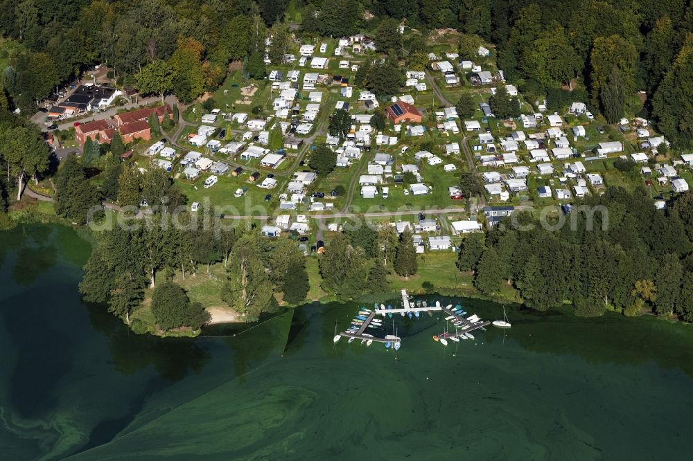 Aerial photograph Wittenborn - Camping with caravans and tents in Wittenborn in the state Schleswig-Holstein, Germany
