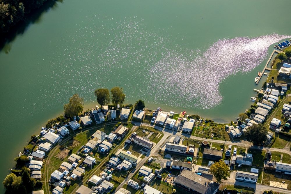 Lippstadt from above - Camping with caravans and tents in the district Lipperbruch in Lippstadt in the state North Rhine-Westphalia, Germany