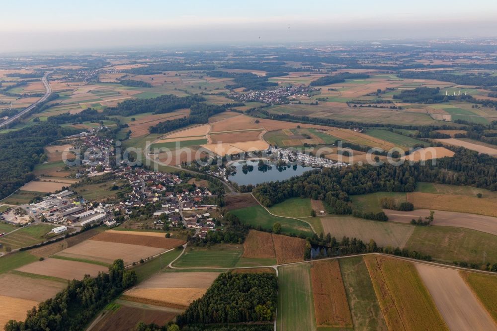 Aerial image Bühl - Camping with caravans and tents in the district Oberbruch in Buehl in the state Baden-Wuerttemberg, Germany