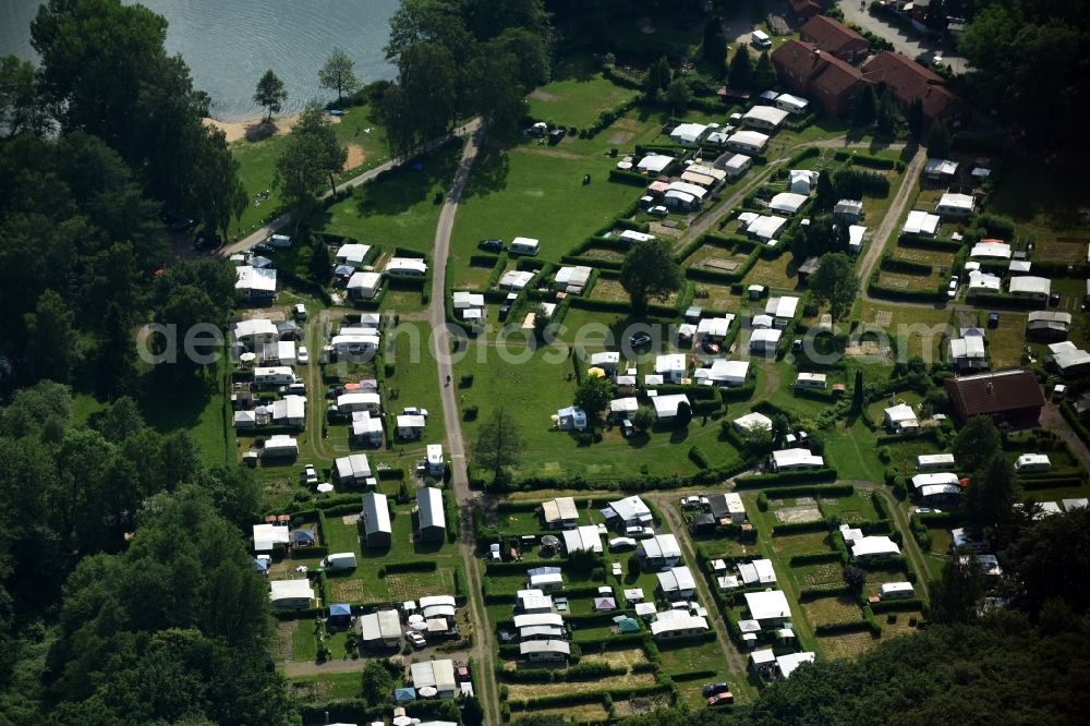 Aerial photograph Wittenborn - Camping with caravans and tents in Wittenborn in the state Schleswig-Holstein