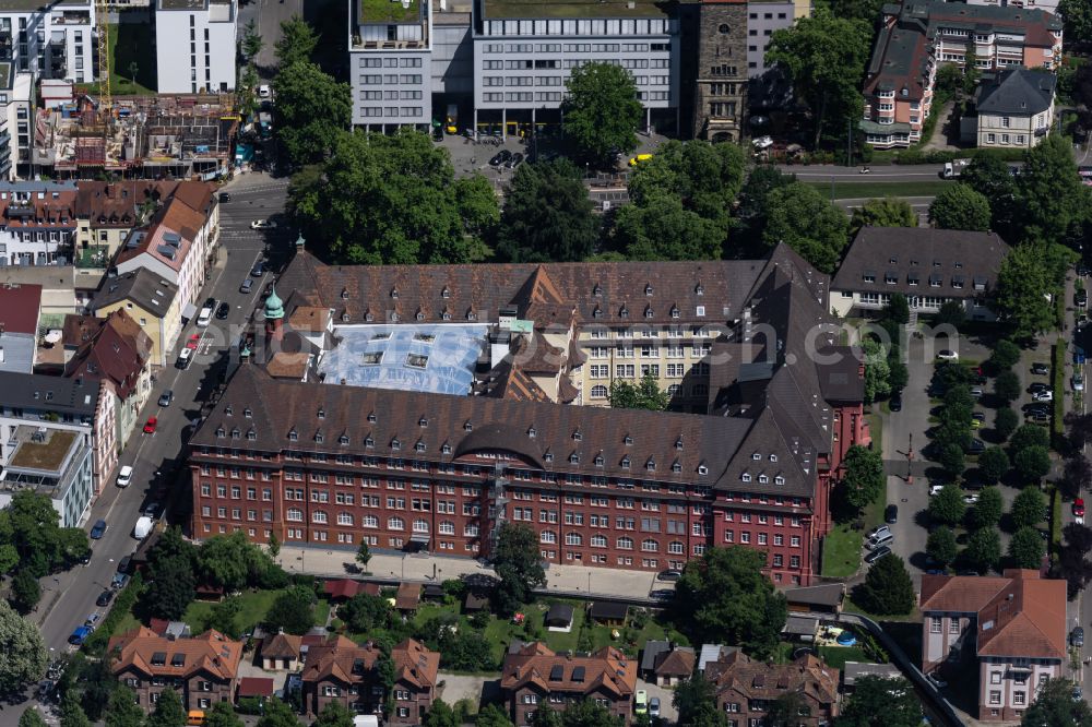 Aerial image Freiburg im Breisgau - Campus building of the Albert Ludwig University, Faculty of Environment and Natural Resources on Hermann-Herder-Strasse in Freiburg im Breisgau in the state of Baden-Wuerttemberg