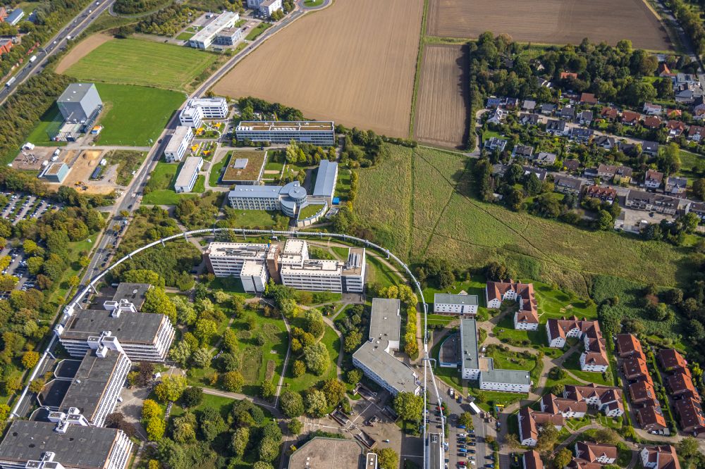 Aerial image Dortmund - Campus building of the University of Applied Sciences Dortmand in the district Barop in Dortmund in the state North Rhine-Westphalia, Germany