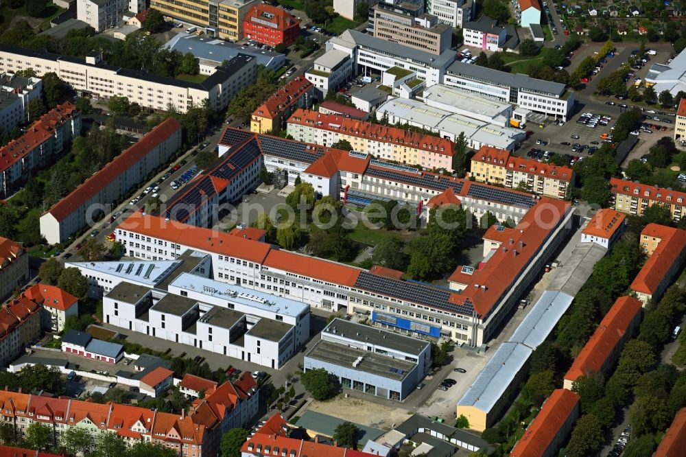 Aerial photograph Erfurt - Campus building of the University of Applied Sciences Erfurt in of Altonaer Strasse in Erfurt in the state Thuringia, Germany