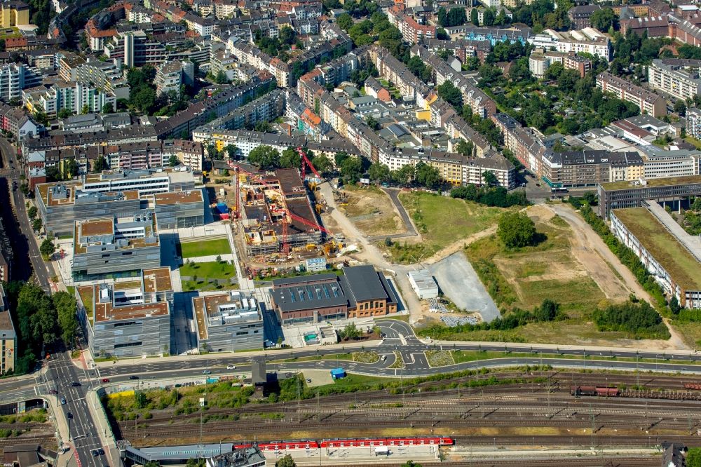 Aerial image Düsseldorf - Campus building of Applied Sciences University Dusseldorf - Campus Derendorf in Dusseldorf in North Rhine-Westphalia