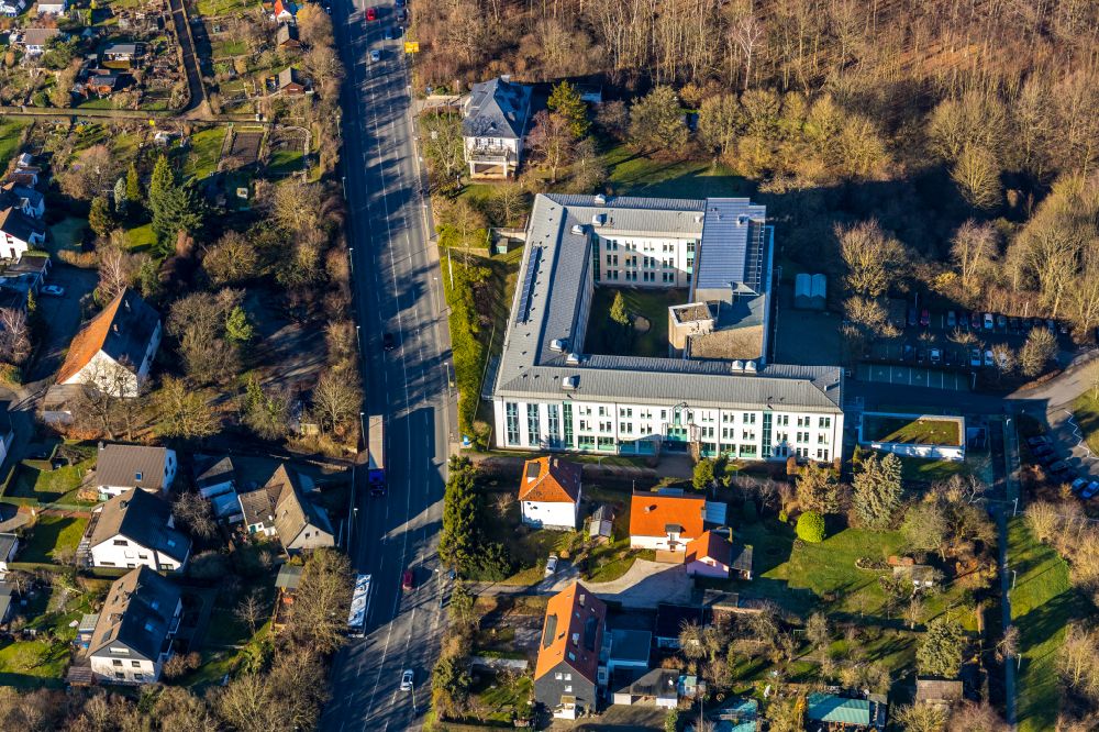 Aerial photograph Hagen - Campus building of the distant university Hagen at Feithstreet on street Universitaetsstrasse in Hagen at Ruhrgebiet in the state North Rhine-Westphalia