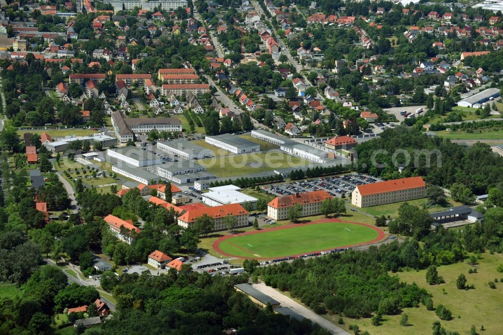Oranienburg from above - Campus building of the advanced technical college of the advanced technical college of the police of the country Brandenburg in Oranienburg in the federal state Brandenburg, Germany