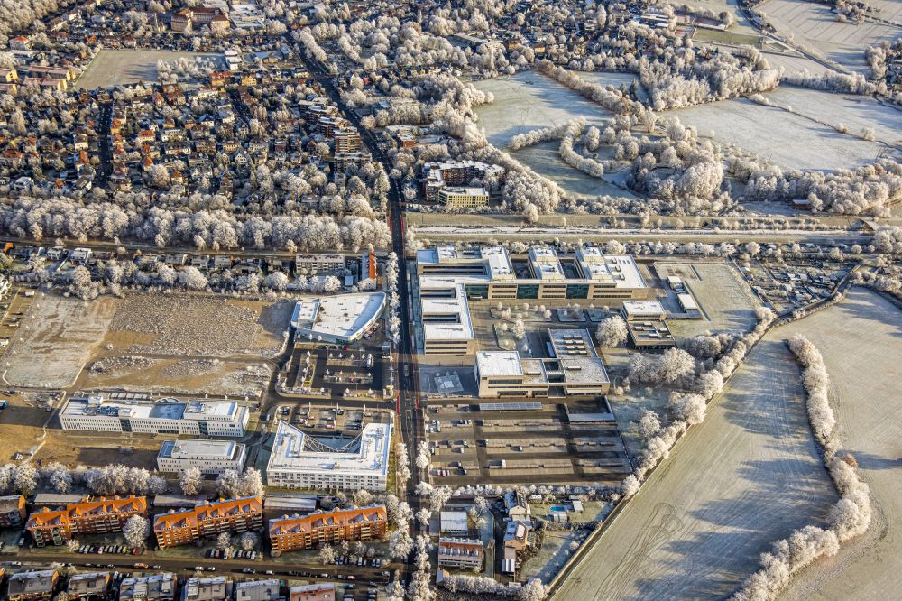 Aerial photograph Hamm - Campus building of the Hochschule Lippstadt on street Marker Allee in the district Lippstadt in Hamm at Ruhrgebiet in the state North Rhine-Westphalia, Germany