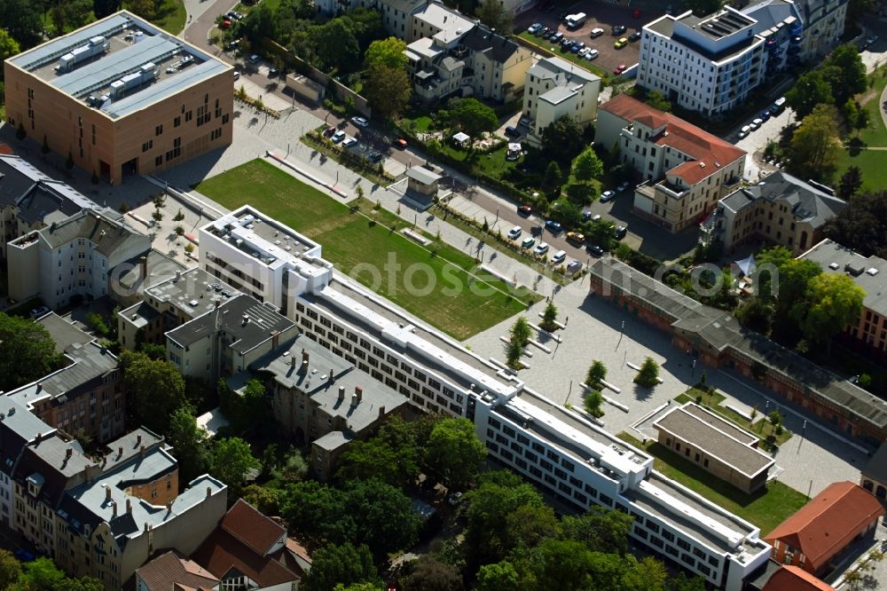 Aerial photograph Halle (Saale) - Campus building of the university Martin-Luther-Universitaet Halle-Wittenberg in Halle (Saale) in the state Saxony-Anhalt, Germany