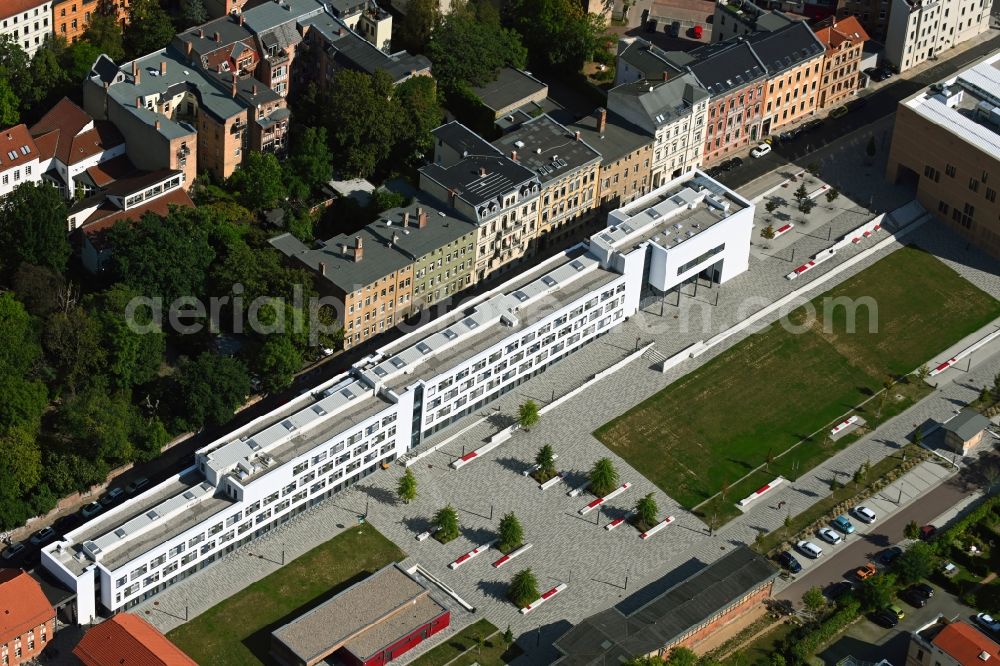 Aerial photograph Halle (Saale) - Campus building of the university Martin-Luther-Universitaet Halle-Wittenberg in Halle (Saale) in the state Saxony-Anhalt, Germany