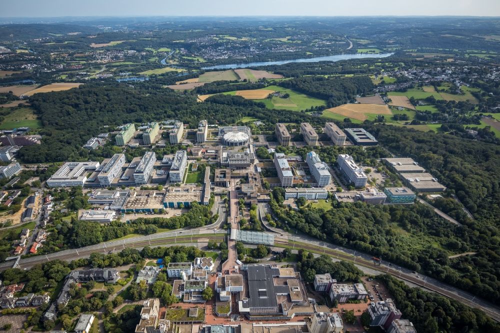 Aerial image Bochum - Campus building of the Ruhr-university in Bochum at Ruhrgebiet in the state North Rhine-Westphalia