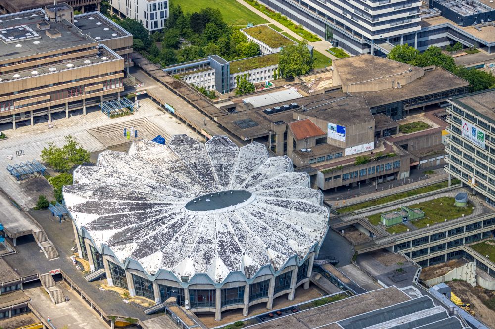 Aerial image Bochum - Campus building of the Ruhr-university on street Universitaetsstrasse in Bochum at Ruhrgebiet in the state North Rhine-Westphalia